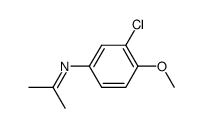 3-氯-4-甲氧基-N-(1-甲基亚乙基)苯胺 结构式