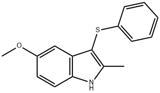 5-甲氧基-2-甲基-3-(苯硫基)-1H-吲哚 结构式