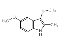 5-甲氧基-2-甲基-3-(甲硫基)-1H-吲哚 结构式