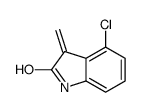 4-氯-1,3-二氢-3-亚甲基-2H-吲哚-2-酮 结构式