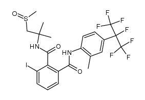 1,2-Benzenedicarboxamide, N2-[1,1-dimethyl-2-(methylsulfinyl)ethyl]-3-iodo-N1-[2-methyl-4-[1,2,2,2-tetrafluoro-1-(trifluoromethyl)ethyl]phenyl]- 结构式