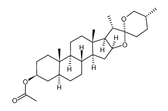 剑麻皂苷元乙酸酯 结构式