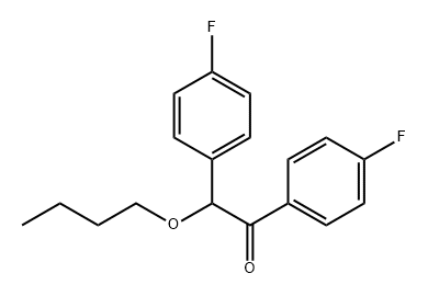 2-丁氧基-1,2-双(4-氟苯基)乙酮 结构式