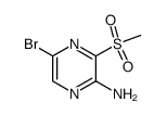 5-溴-3-(甲磺酰基)吡嗪-2-胺 结构式