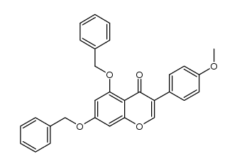 4H-1-Benzopyran-4-one, 3-(4-methoxyphenyl)-5,7-bis(phenylmethoxy)- 结构式
