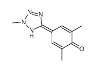2,6-dimethyl-4-(2-methyl-1H-tetrazol-5-ylidene)cyclohexa-2,5-dien-1-on e 结构式