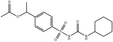 4-[1-(乙酰氧基)乙基]-N-[(环己基氨基)羰基]苯磺酰胺 结构式
