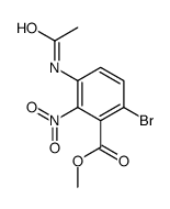 3-乙酰氨基-6-溴-2-硝基苯甲酸甲酯 结构式