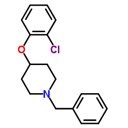 1-苄基-4-(2-氯苯氧基)哌啶 结构式