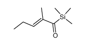 (2E)-2-甲基-1-(三甲基硅基)-2-戊烯-1-酮 结构式