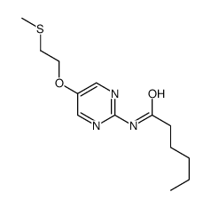 N-(5-(2-(甲基硫代)乙氧基)嘧啶-2-基)己酰胺 结构式