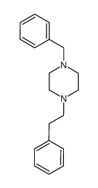 1-苄基-4-苯乙基哌嗪 结构式