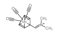Molybdenum, tricarbonyl[(1,2,3,4,5-η)-1-[(dimethyliminio)methyl]-2,4-cyclopentadien-1-yl]- (9CI) 结构式