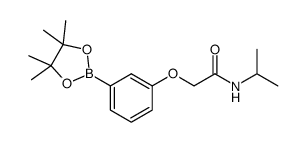 N-异丙基-2-(3-(4,4,5,5-四甲基-1,3,2-二氧杂硼杂环戊烷-2-基)苯氧基)乙酰胺 结构式