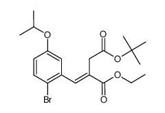 Butanedioic acid, [[2-bromo-5-(1-methylethoxy)phenyl]methylene]-, 4-(1,1-dimethylethyl) 1-ethyl ester, (E)- (9CI) 结构式