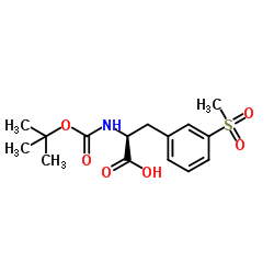 S-N-BOC-3-甲砜基苯丙氨酸 结构式