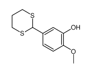 5-(1,3-二噻烷-2-基)-2-甲氧基苯酚 结构式