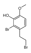 2-溴-3-(2-溴乙基)-6-甲氧基苯酚 结构式