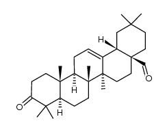 Oleana-12-ene-3,28-dione 结构式