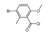 3-溴-6-甲氧基-2-甲基苯甲酰氯 结构式