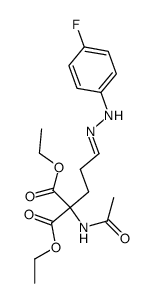 Propanedioic acid, 2-(acetylamino)-2-[3-[2-(4-fluorophenyl)hydrazinylidene]propyl]-, 1,3-diethyl ester 结构式