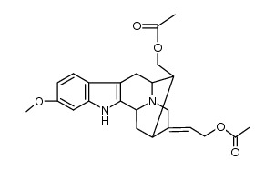 Sarpagan-17,18-diol, 11-methoxy-, 17,18-diacetate, (16S)- 结构式