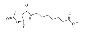 1-Cyclopentene-1-heptanoic acid, 3-(acetyloxy)-5-oxo-, methyl ester, (3R)- 结构式