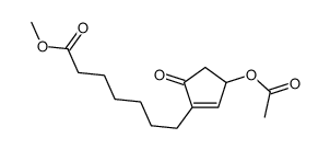1-环戊烯-1-庚酸-3-(乙酰氧基)-5-氧代-甲酯 结构式