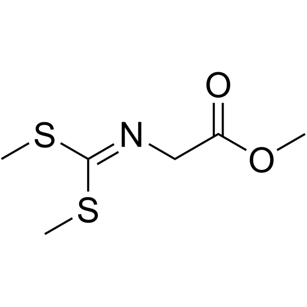 N-[双(甲硫基)亚甲基]甘氨酸甲酯 结构式