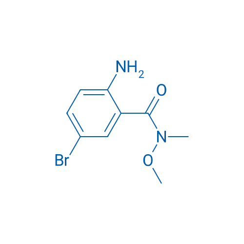 2-氨基-5-溴-N-甲氧基-N-甲基苯甲酰胺 结构式