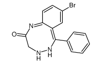 8-溴-3,4-二氢-6-苯基-1,4,5-苯并三氮杂环辛四烯-2(1H)-酮 结构式