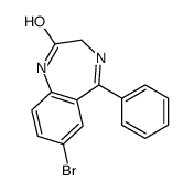 7-溴-5-苯基-1,2-二氢-2H-1,4-苯并二氮杂卓-2-酮 结构式