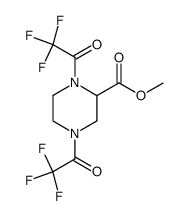 1,4-双(2,2,2-三氟乙酰基)-2-哌嗪羧酸甲酯 结构式