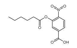 4-硝基-3-[(1-氧代己基)氧基]苯甲酸 结构式