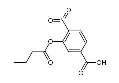 4-硝基-3-(1-氧代丁氧基)苯甲酸 结构式