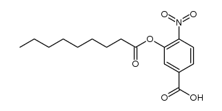 4-硝基-3-(壬酰氧基)苯甲酸 结构式