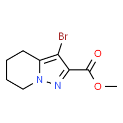3-溴-4,5,6,7-四氢吡唑并[1,5-A]吡啶-2-甲酸甲酯 结构式