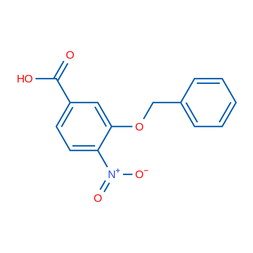 3-(Benzyloxy)-4-nitrobenzenecarboxylic acid 结构式