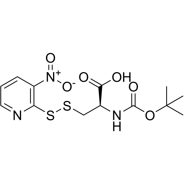 Nα-Boc-S-(3-硝基-2-吡啶硫基)-L-半胱氨酸 结构式