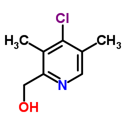 4-氯-3,5-二甲基-2-吡啶甲醇 结构式