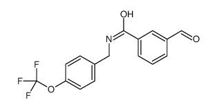 3-甲酰基-N-[[4-(三氟甲氧基)苯基]甲基]苯甲酰胺 结构式