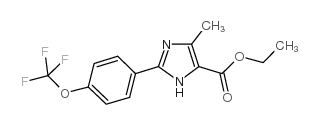 5-甲基-2-(4-三氟甲氧基苯基)-3H-咪唑-4-羧酸乙酯 结构式