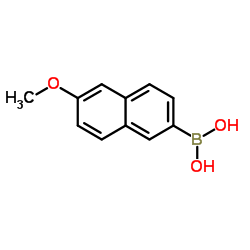6-甲氧基萘-2-硼酸 结构式