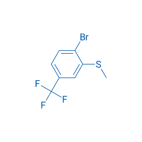 1-BROMO-2-METHYLSULFANYL-4-(TRIFLUOROMETHYL)BENZENE 结构式