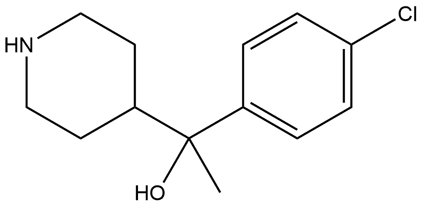 α-(4-氯苯基)-α-甲基-4-哌啶甲醇 结构式