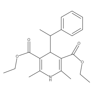 diethyl 2,6-dimethyl-4-(1-phenylethyl)-1,4-dihydropyridine-3,5-dicarboxylate 结构式