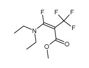 2-Propenoic acid, 3-(diethylamino)-3-fluoro-2-(trifluoromethyl)-, methyl ester 结构式