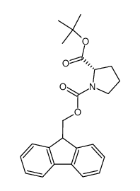 1,2-吡咯烷二羧酸 2-(1,1-二甲基乙基) 1-(9H-芴-9-基甲基)酯, (2S)- 结构式