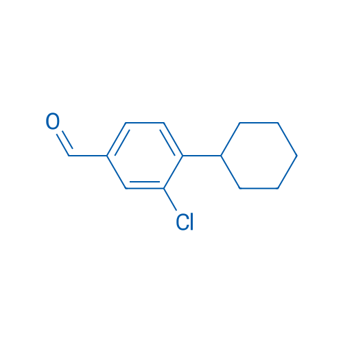 3-氯-4-环己基苯甲醛 结构式