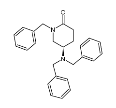 2-Piperidinone, 5-[bis(phenylmethyl)amino]-1-(phenylmethyl)-, (5R)- 结构式